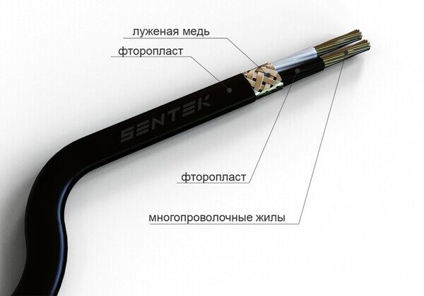 КТМФФЭ (Кабель термопарный многожильный экранированный в изоляции из фторопласта)