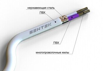 ПТГВЭВ (Провод термоэлектродный гибкий с поливинилхлоридной изоляцией в поливинилхлоридной оболочке экранированный)